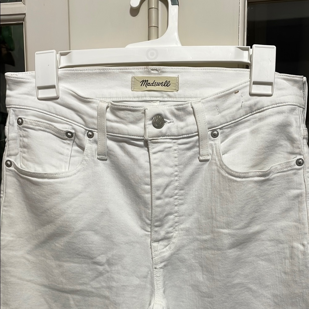 Madewell White Mid-Rise Kick Out Jeans Size 28 - Picture 2 of 7